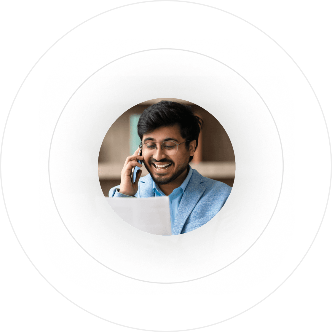 Support specialist on a call