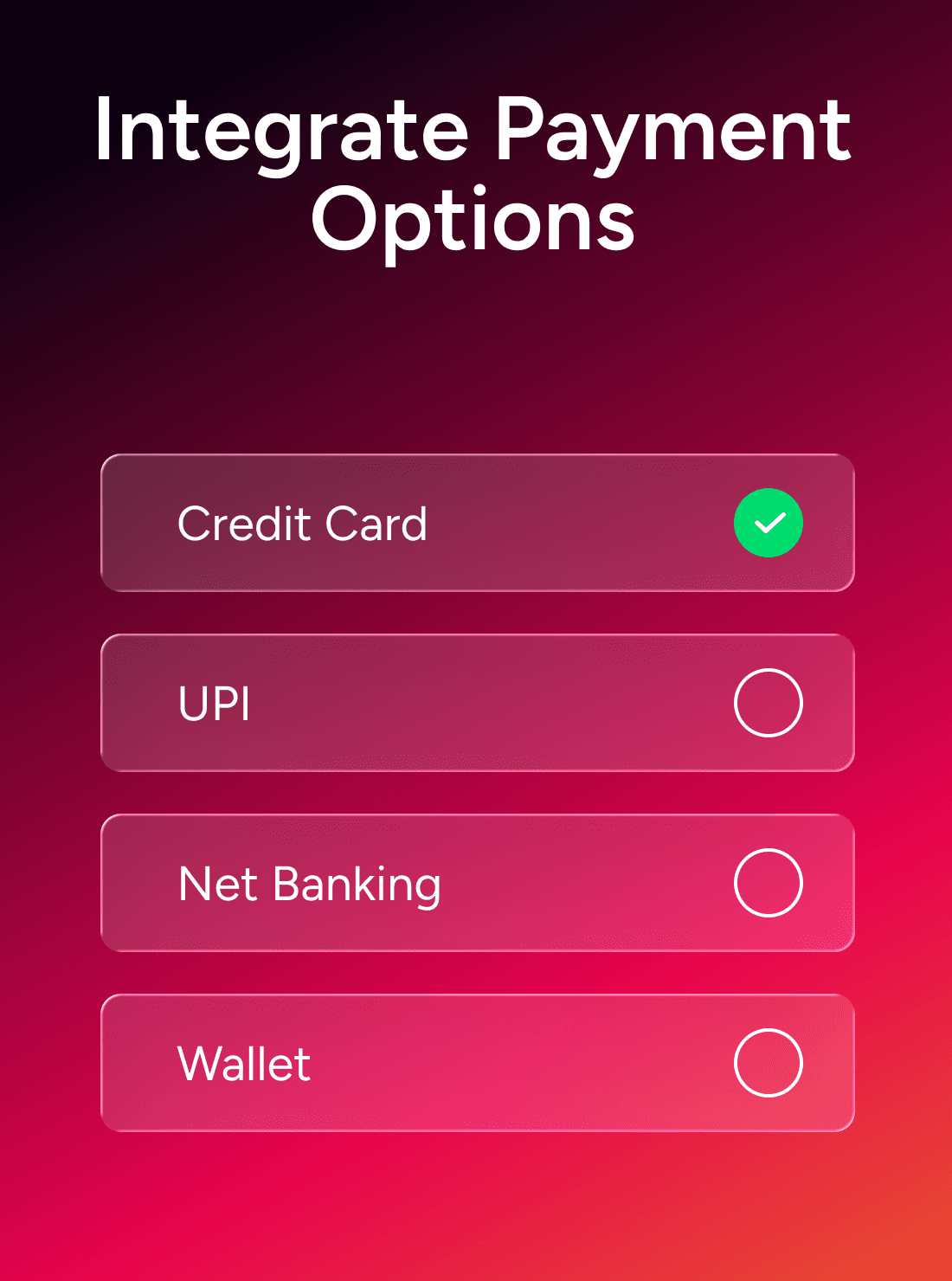 Integrate Payment Options